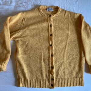 Pendleton Mustard wool vintage Cardigan Sweater